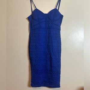 Blue bodycon dress